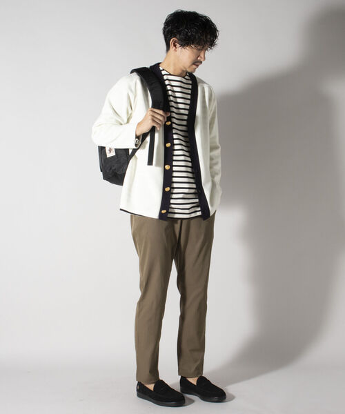 NOLLEY'S goodman(ノーリーズグッドマン)の「ミラノリブ メタルボタン カーディガン(※ハリの強い質感と金ボタンでジャケット替わりにも使える1着)(カーディガン/ボレロ・メンズ・ダークネイビー/ホワイト系その他6・LARGE/MEDIUM)」の12枚目の写真