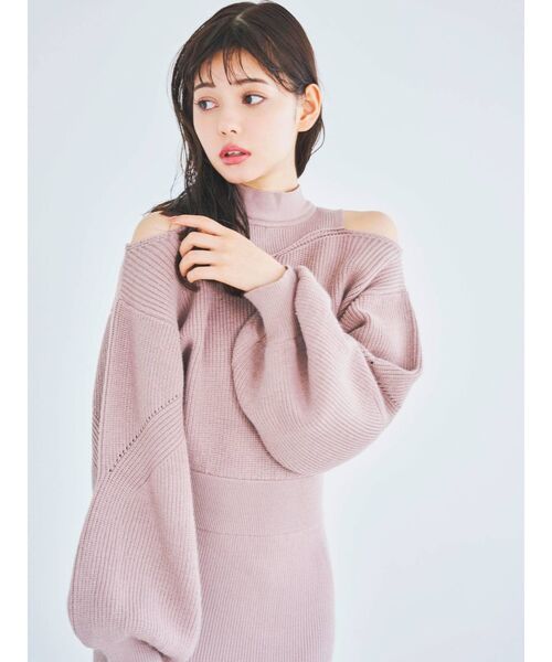 dazzlin（ダズリン）の「ショルダーオープンリボンワンピース（ワンピース・レディース・アイボリー/グレー/グリーン/モカ・FREE）」の16枚目の写真