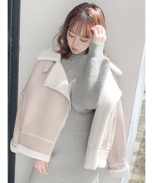 dazzlin（ダズリン）の「ショルダーオープンリボンワンピース（ワンピース・レディース・アイボリー/グレー/グリーン/モカ・FREE）」の10枚目の写真