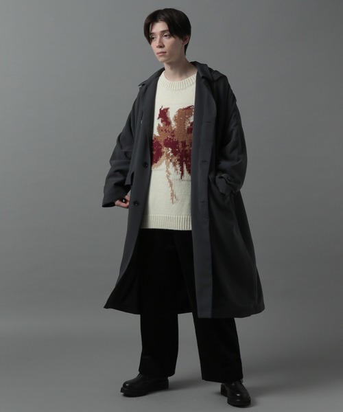 HARE(ハレ)の「BIGフラワーパターンニット(HARE)(ニット/セーター・メンズ・ホワイト系その他/ブラック系その他・SMALL/MEDIUM)」の7枚目の写真