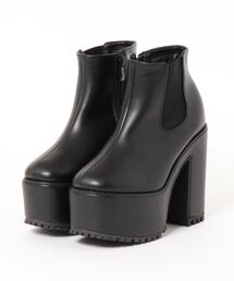 Mafmof | Mafmof(マフモフ) ボリュームストームヒールサイドゴアショート ブーツ(ブーツ)