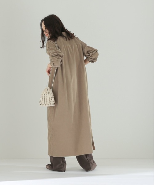 JOURNAL STANDARD relume（ジャーナルスタンダード　レリューム）の「シャツコールロングワンピース◆（ワンピース・レディース・ピンク/アイボリー/ブラウン/オリーブ・36/38）」の6枚目の写真