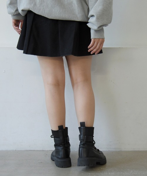 sango（sango）の「ソックスレースアップトラックソールブーツ（ブーツ・レディース・ブラック・S/M/3L/LL/L）」の15枚目の写真