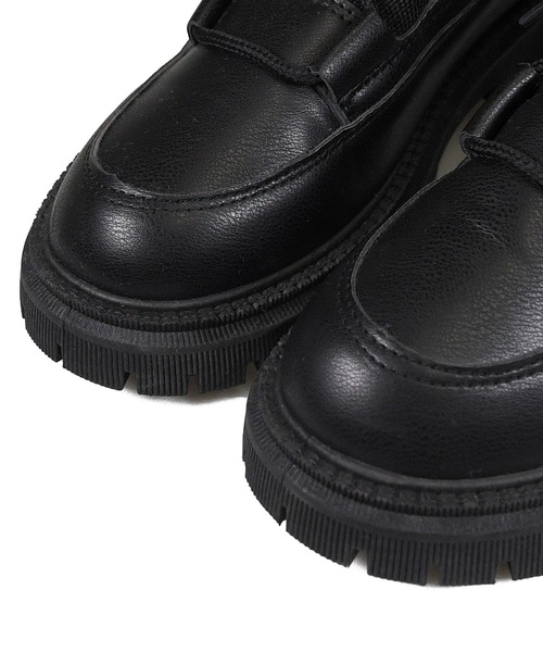 sango（sango）の「ソックスレースアップトラックソールブーツ（ブーツ・レディース・ブラック・S/M/3L/LL/L）」の9枚目の写真