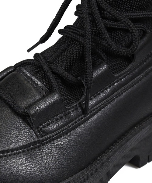 sango（sango）の「ソックスレースアップトラックソールブーツ（ブーツ・レディース・ブラック・S/M/3L/LL/L）」の12枚目の写真