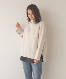 abahouse mavie | ミニブークレ袖釦フレアニット(ニット/セーター)