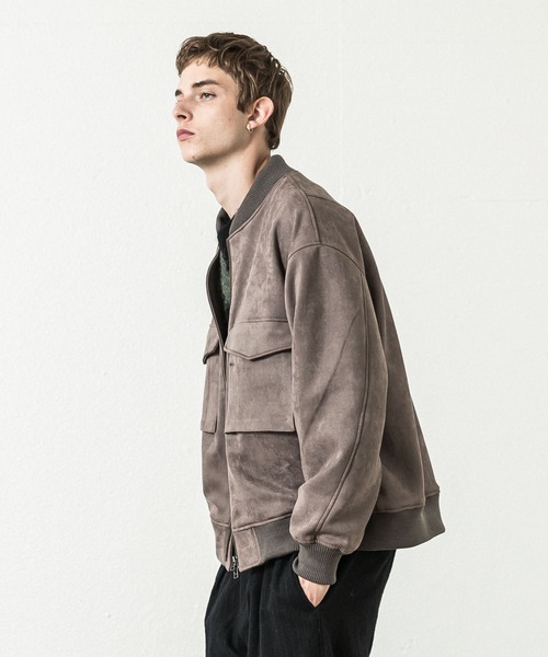 90s スエードジャケット　ボンバージャケット　ブルゾン スエードボンバーブルゾン グレージュ – MINIMAL WARDROBE