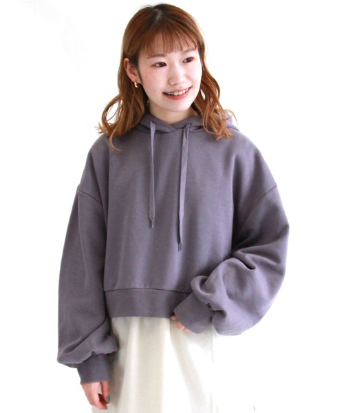 ehka sopo（エヘカソポ）の「ショート丈パーカー（パーカー・レディース・ラベンダー/オフホワイト/ベージュ・ﾌﾘ-）」の3枚目の写真