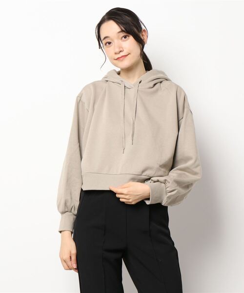 ehka sopo（エヘカソポ）の「ショート丈パーカー（パーカー・レディース・ラベンダー/オフホワイト/ベージュ・ﾌﾘ-）」の8枚目の写真