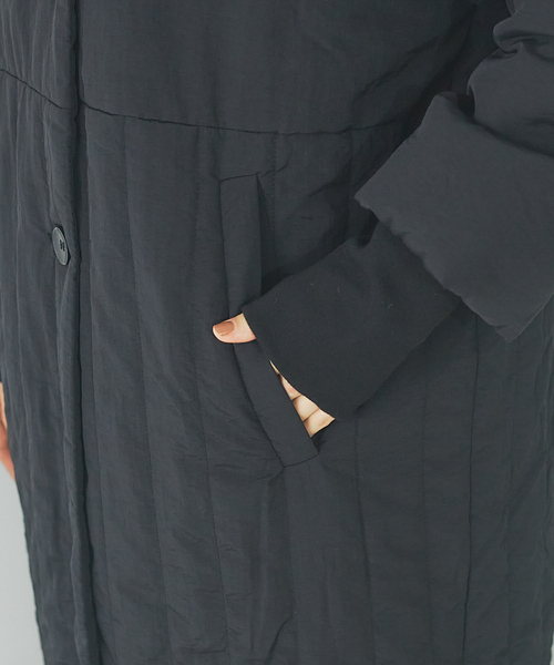 abahouse mavie（アバハウスマヴィ）の「キルティング2WAYロングコート（ダウンジャケット/コート・レディース・カーキ/ブラック/アイボリー・フリー）」の16枚目の写真