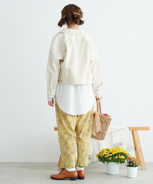 chambre de charme(シャンブルドゥシャーム)の「cdc 菜の花畑ギンガムプリント パンツ(その他パンツ・レディース・イエロー/ブルー・FREE)」の9枚目の写真