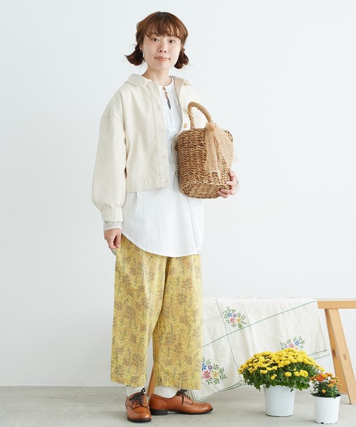chambre de charme(シャンブルドゥシャーム)の「cdc 菜の花畑ギンガムプリント パンツ(その他パンツ・レディース・イエロー/ブルー・FREE)」の19枚目の写真