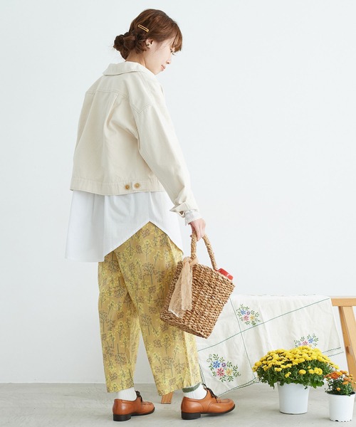 chambre de charme(シャンブルドゥシャーム)の「cdc 菜の花畑ギンガムプリント パンツ(その他パンツ・レディース・イエロー/ブルー・FREE)」の20枚目の写真