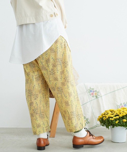 chambre de charme(シャンブルドゥシャーム)の「cdc 菜の花畑ギンガムプリント パンツ(その他パンツ・レディース・イエロー/ブルー・FREE)」の13枚目の写真