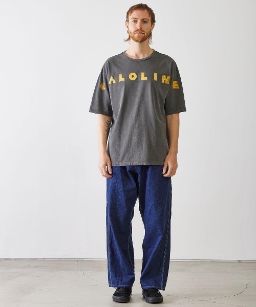 CAL O LINE（キャルオーライン）の「CAL O LINE /キャルオーライン　ALOLIN PRINT T CL221-060（Tシャツ/カットソー・メンズ・ブラック・LARGE/X-LARGE）」の5枚目の写真