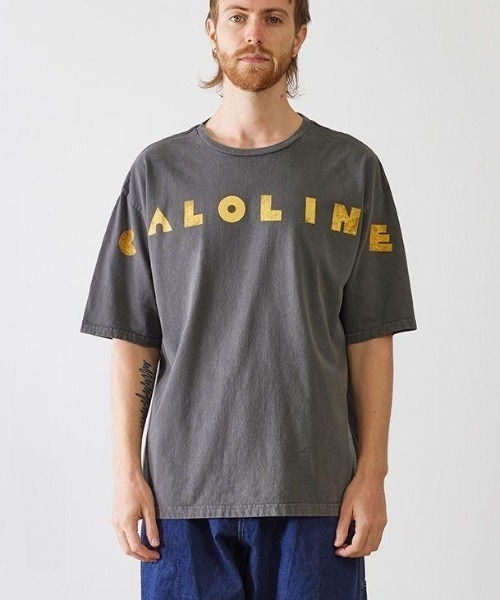 CAL O LINE（キャルオーライン）の「CAL O LINE /キャルオーライン　ALOLIN PRINT T CL221-060（Tシャツ/カットソー・メンズ・ブラック・LARGE/X-LARGE）」の2枚目の写真