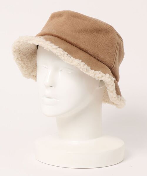 Lugnoncure（ルノンキュール）の「ボアバケットハット（ハット・レディース・ベージュ/ブラウン・ﾌﾘ-）」の2枚目の写真
