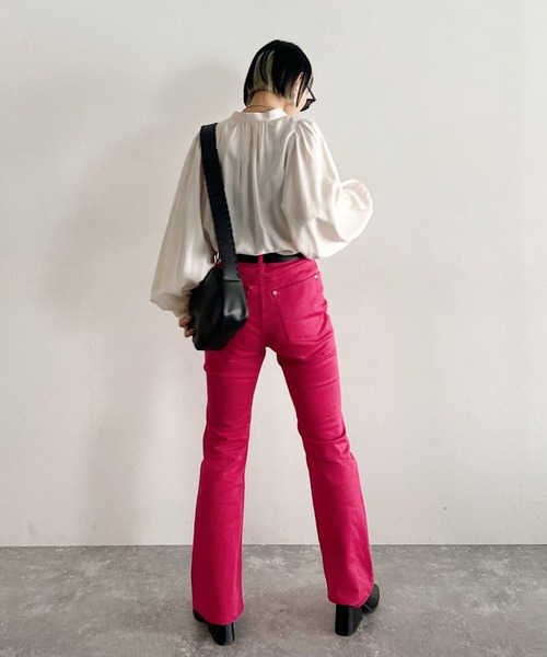 PAGEBOY（ページボーイ）の「スクエアパッチボリュームブラウス（シャツ/ブラウス・レディース・ブラック/ブルー/オフホワイト/グレイッシュベージュ・FREE）」の7枚目の写真