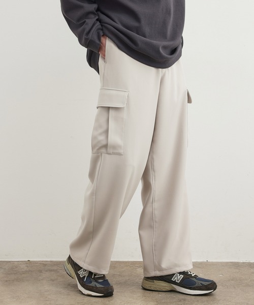 JUNRED（ジュンレッド）の「ドレープミリタリーワイドカーゴパンツ（カーゴパンツ・メンズ・ライトグレー/ベージュ系その他・S/M/L）」の5枚目の写真