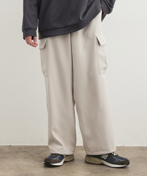 JUNRED（ジュンレッド）の「ドレープミリタリーワイドカーゴパンツ（カーゴパンツ・メンズ・ライトグレー/ベージュ系その他・S/M/L）」の9枚目の写真
