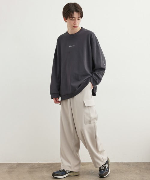 JUNRED（ジュンレッド）の「ドレープミリタリーワイドカーゴパンツ（カーゴパンツ・メンズ・ライトグレー/ベージュ系その他・S/M/L）」の7枚目の写真