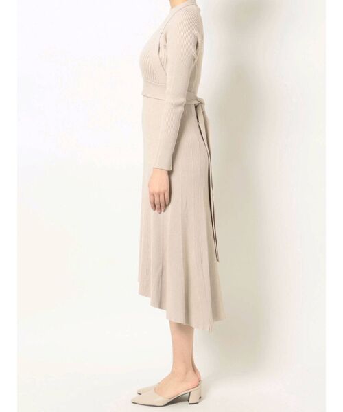 MERCURYDUO（マーキュリーデュオ）の「ビスチェセットリブニットワンピース（ワンピース・レディース・ブラック/ミント/ベージュ・FREE）」の8枚目の写真