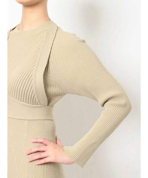 MERCURYDUO（マーキュリーデュオ）の「ビスチェセットリブニットワンピース（ワンピース・レディース・ブラック/ミント/ベージュ・FREE）」の19枚目の写真