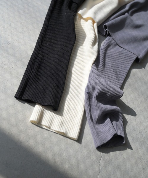 CANAL JEAN（キャナルジーン）の「arc　リブニットレギンス付きスカート（スカート・レディース・ブラック/グレー/アイボリー・38）」の5枚目の写真