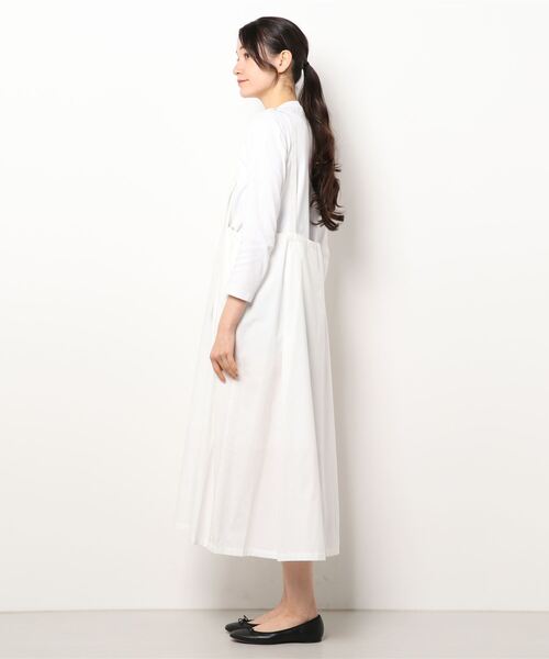 To b. by agnes b.(トゥービーバイアニエスベー)の「WR19 JUPE ジャンパースカート(ジャンパースカート・レディース・ホワイト・40/38/36)」の5枚目の写真