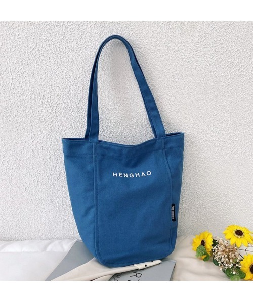 Sakka（サッカ）の「キャンバストートバッグ（トートバッグ・レディース・ブラウン/ブルー/グリーン/イエロー/グレイッシュブルー/ブラック・FREE）」の5枚目の写真