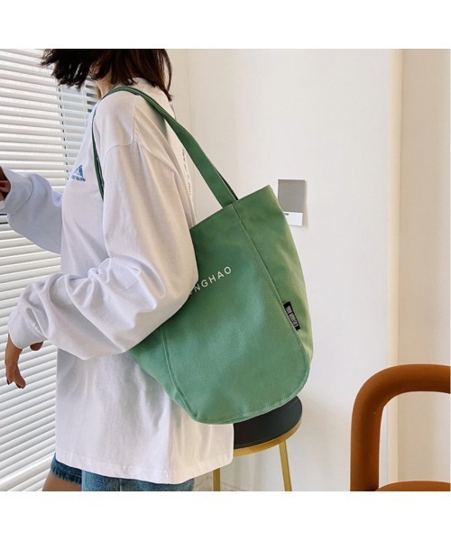 Sakka（サッカ）の「キャンバストートバッグ（トートバッグ・レディース・ブラウン/ブルー/グリーン/イエロー/グレイッシュブルー/ブラック・FREE）」の4枚目の写真