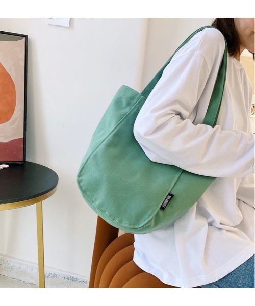 Sakka（サッカ）の「キャンバストートバッグ（トートバッグ・レディース・ブラウン/ブルー/グリーン/イエロー/グレイッシュブルー/ブラック・FREE）」の18枚目の写真