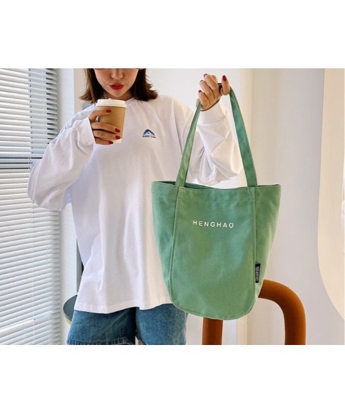 Sakka（サッカ）の「キャンバストートバッグ（トートバッグ・レディース・ブラウン/ブルー/グリーン/イエロー/グレイッシュブルー/ブラック・FREE）」の11枚目の写真