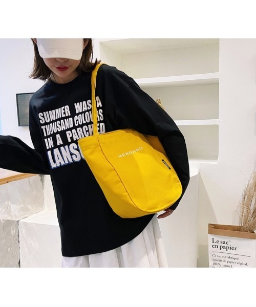 Sakka（サッカ）の「キャンバストートバッグ（トートバッグ・レディース・ブラウン/ブルー/グリーン/イエロー/グレイッシュブルー/ブラック・FREE）」の12枚目の写真