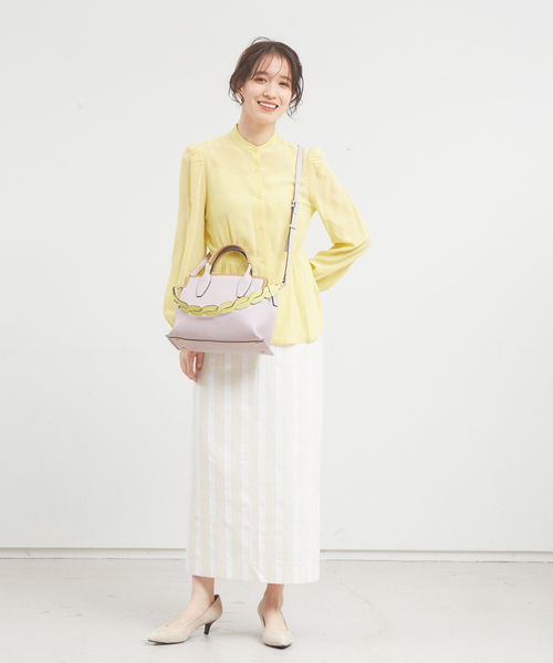 LOWELL things（ロウェル　シングス）の「Qredeux/レザーツイストショルダートートBAG(M)（トートバッグ・レディース・ブラック/ラベンダー/ライトブルー/アイボリー・フリー）」の22枚目の写真