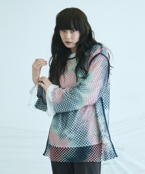 VACANCY（ヴァカンシー）の「タイダイメッシュオーバーカットソー（Tシャツ/カットソー・レディース・その他・FREE）」の2枚目の写真