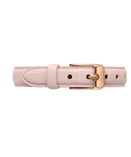 Daniel Wellington（ダニエルウェリントン）の「QUADRO PRESSED LEATHER 時計ベルト（アナログ腕時計・レディース・ブラック/ピンク・10）」の2枚目の写真