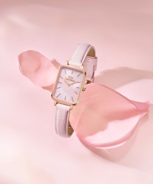 【セール】QUADRO PRESSED LEATHER 時計ベルト（アナログ腕時計）｜Daniel Wellington（ダニエルウェリントン）