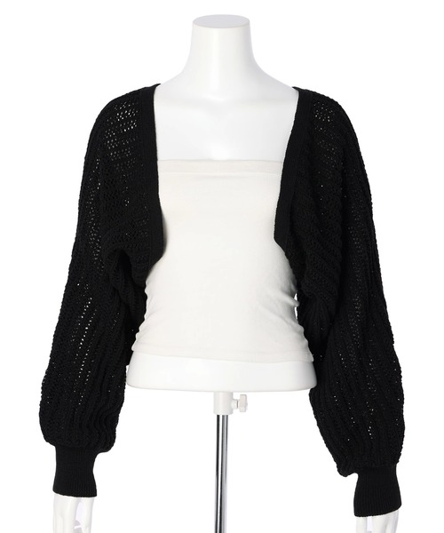 Rirandture（リランドチュール）の「２ＷＡＹ柄編みボレロ（カーディガン/ボレロ・レディース・ベージュ系その他/ホワイト/ブラック/キャメル・2）」の2枚目の写真