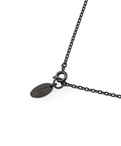 Paul Smith COLLECTION（ポールスミスコレクション）の「【限定】ダブルリング ロゴ ネックレス / 124522 EC210（ネックレス・メンズ・ブラック・FREE）」の4枚目の写真