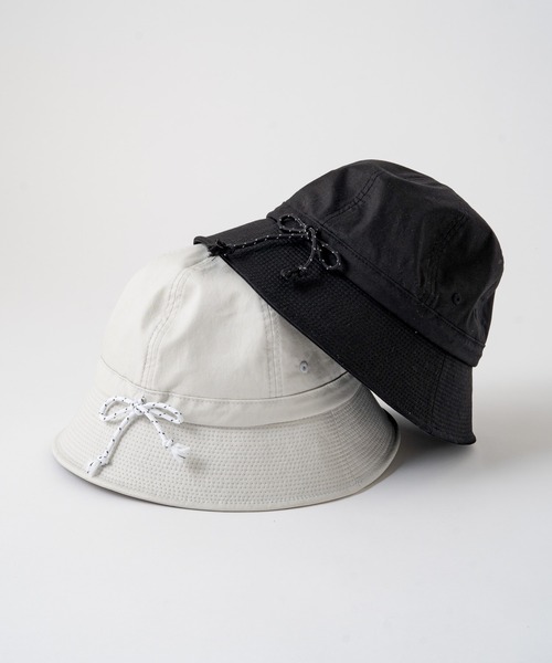 WHIMSIC（ウィムジック）の「【WHIMSIC】レースアップメトロハット（ハット・レディース・ブラック/グレー・FREE）」の2枚目の写真