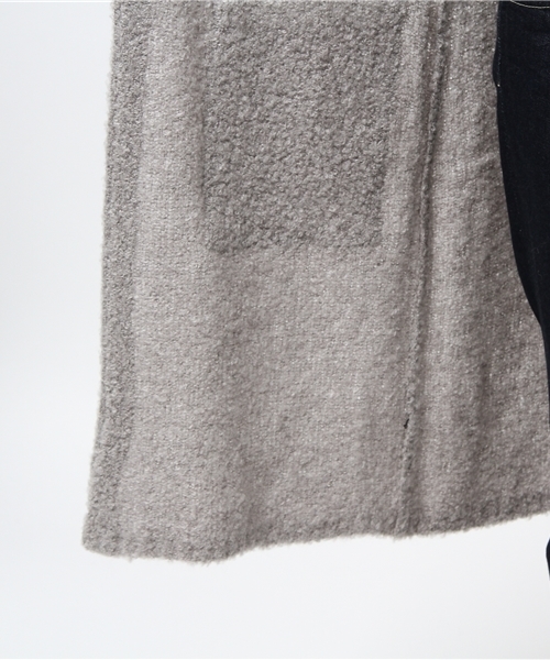 DISCOAT（ディスコート）の「【Discoat】ブークレロングニットコート（カーディガン/ボレロ・レディース・アイボリー/グレー/ネイビー・ﾌﾘ-）」の8枚目の写真