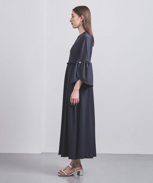 FLICKA(フリッカ)の「【別注】<FLICKA(フリッカ)>ラップカフ ペプラム ワンピース(ワンピース・レディース・ブラック/ネイビー・FREE)」の4枚目の写真
