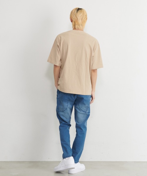 PEN FIELD(ペンフィールド)の「Penfield/ペンフィールド ワンポイント ブランドロゴ刺繍 綿100% ビックシルエット ドロップショルダー サイドポケット付 半袖 Tシャツ(Tシャツ/カットソー・メンズ・ホワイト/ブラック/ベージュ/ネイビー・LL/M/L)」の20枚目の写真