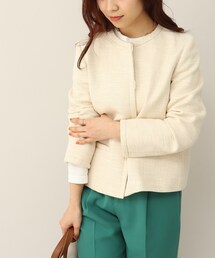 UNTITLED | フェヴリエツィードジャケット(ノーカラージャケット)