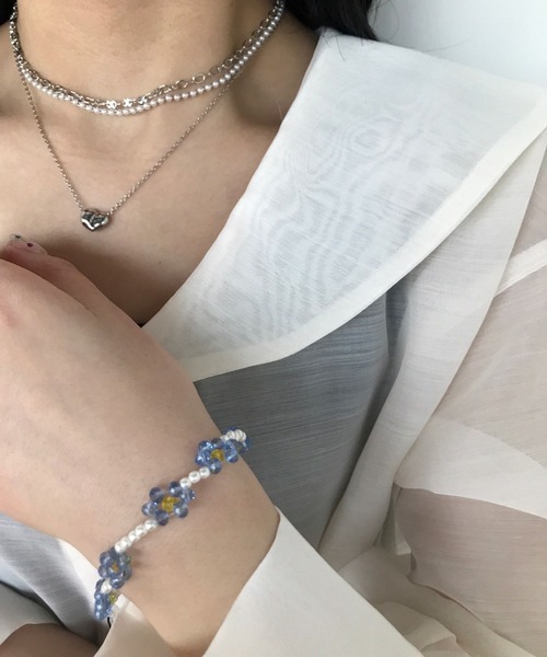 Me%（ミィパーセント）の「フラワービーズブレスレット（ブレスレット・レディース・その他/ブルー系その他/ライトイエロー・FREE）」の10枚目の写真