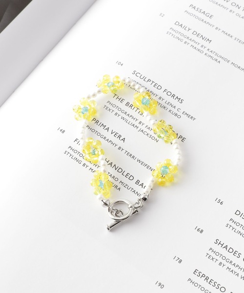 Me%（ミィパーセント）の「フラワービーズブレスレット（ブレスレット・レディース・その他/ブルー系その他/ライトイエロー・FREE）」の16枚目の写真