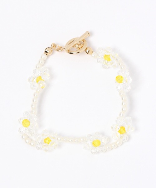 Me%（ミィパーセント）の「フラワービーズブレスレット（ブレスレット・レディース・その他/ブルー系その他/ライトイエロー・FREE）」の15枚目の写真