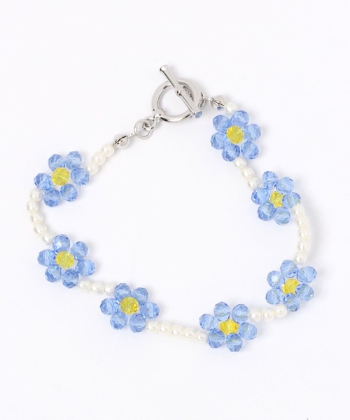Me%（ミィパーセント）の「フラワービーズブレスレット（ブレスレット・レディース・その他/ブルー系その他/ライトイエロー・FREE）」の7枚目の写真