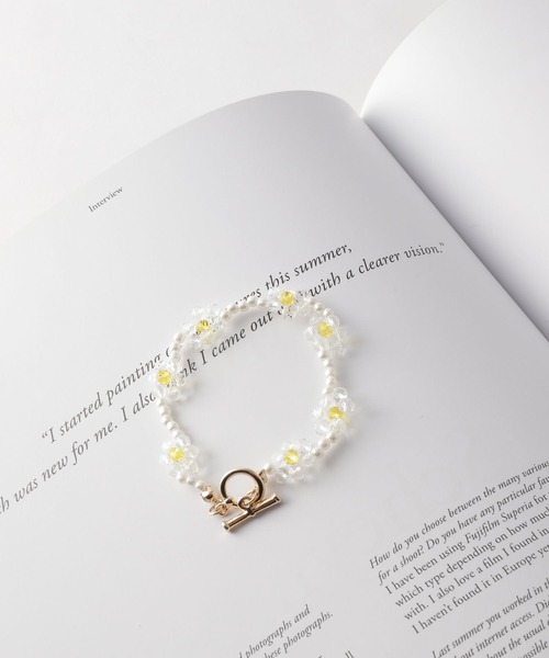 Me%（ミィパーセント）の「フラワービーズブレスレット（ブレスレット・レディース・その他/ブルー系その他/ライトイエロー・FREE）」の14枚目の写真